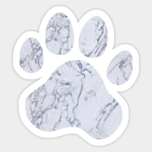 Marble Paw Print Sticker